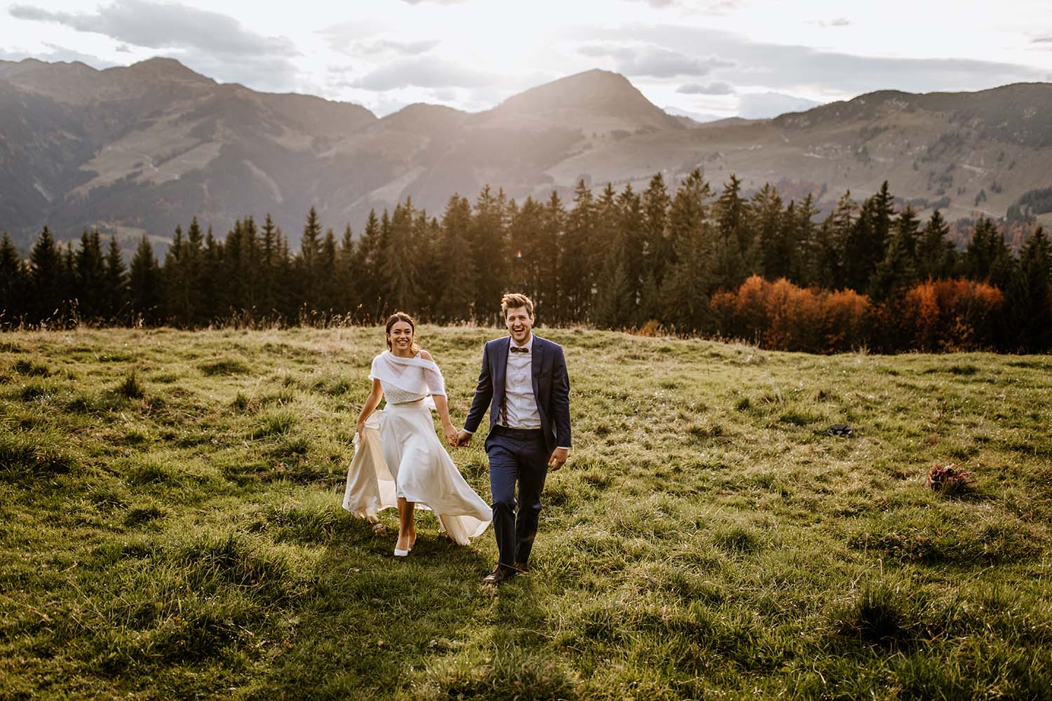 Emotionale Hochzeitsfotos in den Bergen im Allgäu